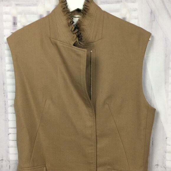 3.1 Phillip Lim Fringed Wool Long Camel Vest Small - Picture 3 of 14